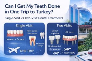 Can I get my teeth done in one trip to Turkey – single visit vs two visit dental treatments at Yeditepe University Dental Hospital